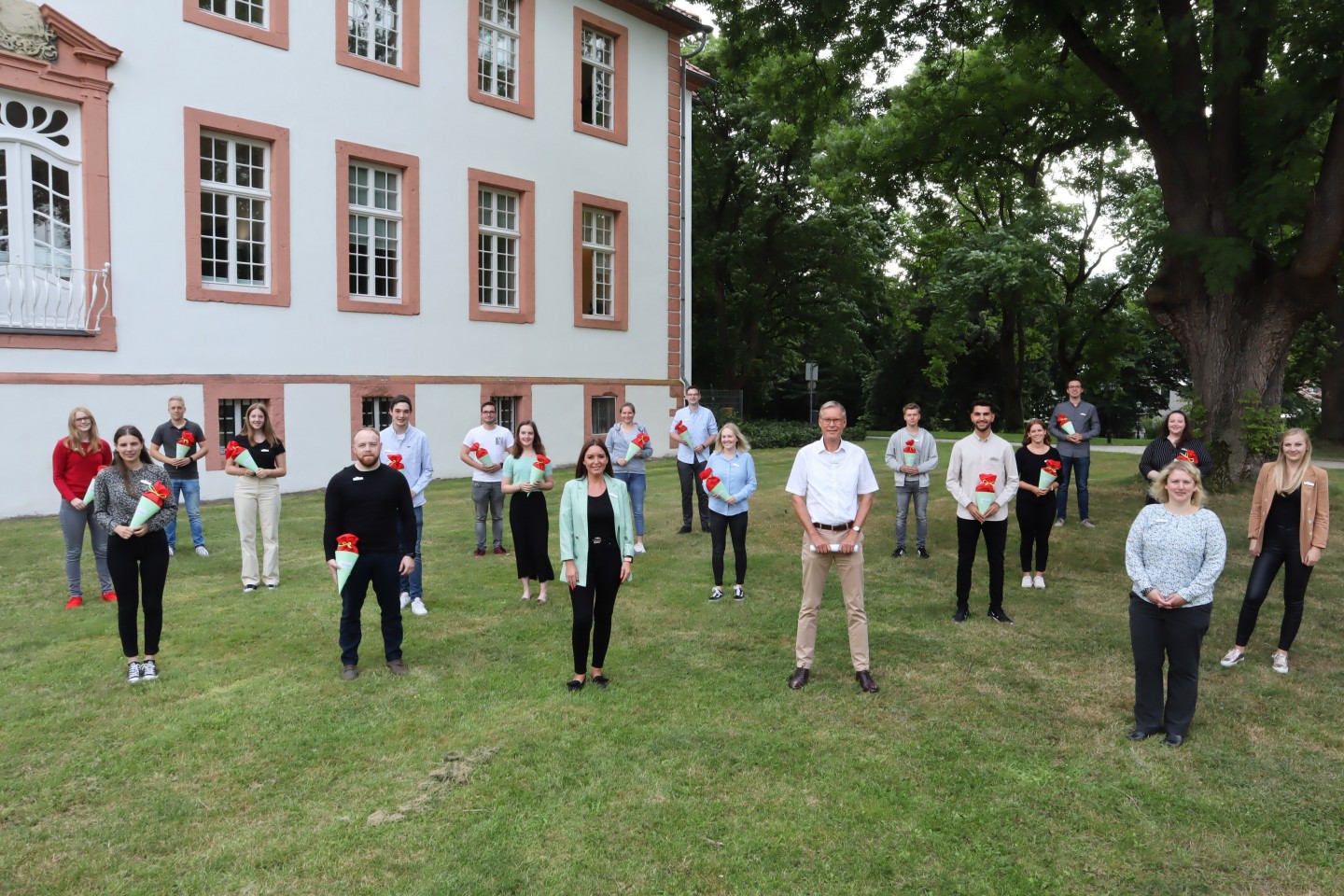 Landrat Sven-Georg Adenauer begrüßte die neuen Auszubildenden im Kreishaus Wiedenbrück