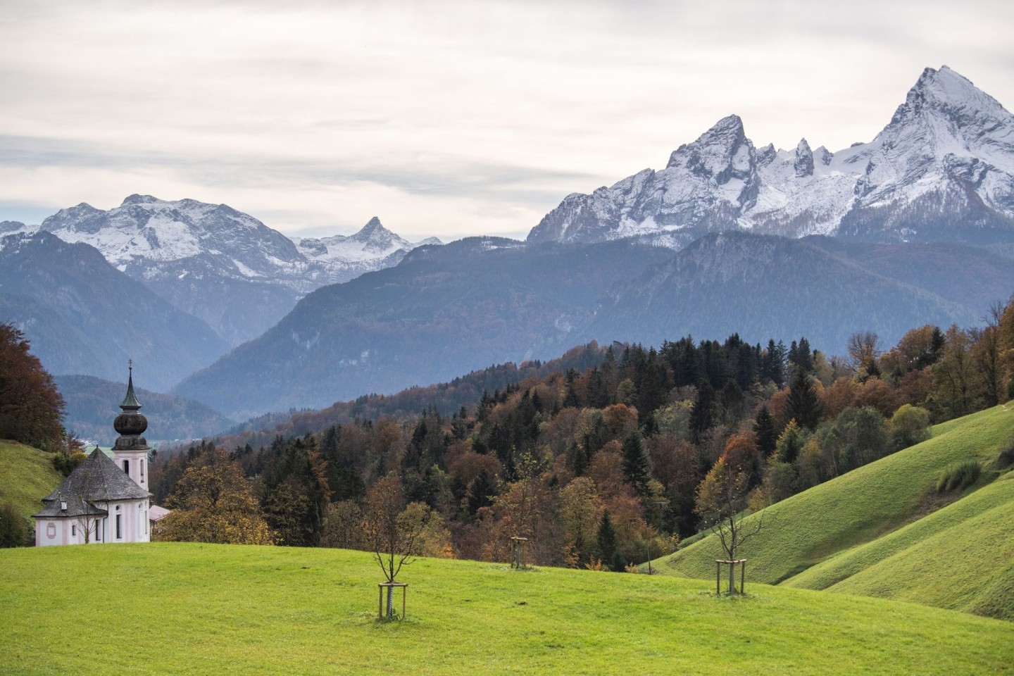 Der Watzmann (r) ist der dritthöchste Berg Deutschlands (2713 Meter).
