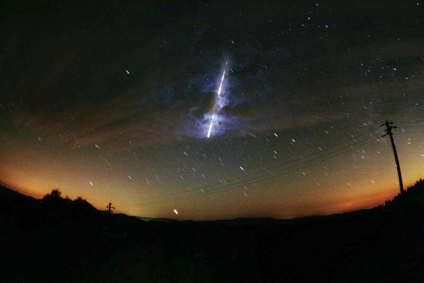 Ein Meteorit über dem US-Bundesstaat Washington. (Archivbild)